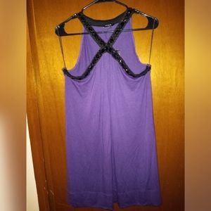 Express: New Purple Dress With Black Gemstone